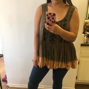 Anthropologie sequins sleeveless top